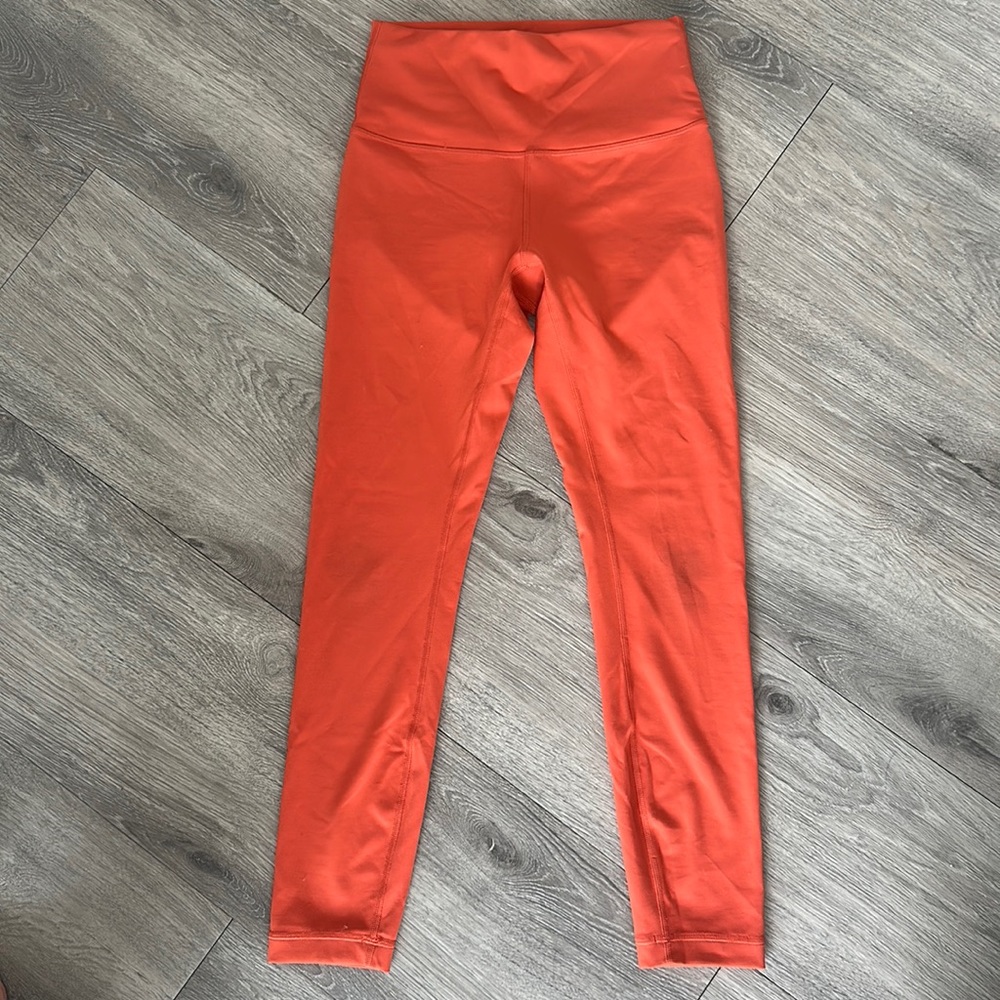 Lululemon Wunder Train High Rise Leggings Brick